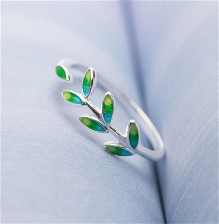 Bague feuille d'arbre de vie - ajustable