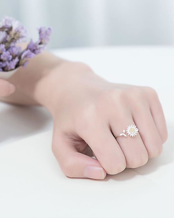 Bague marguerite - Ajustable