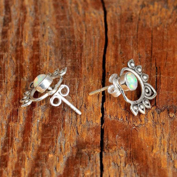 Boucle d'oreille vintage Fleur de Lotus