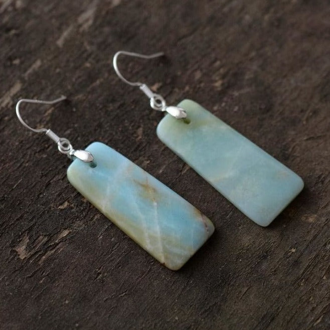 Boucles d'oreilles en Amazonite