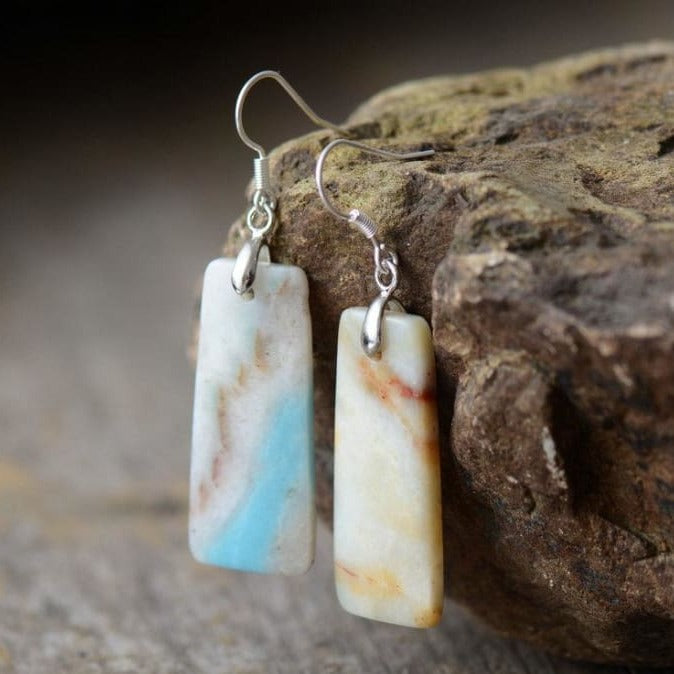 Boucles d'oreilles en Amazonite