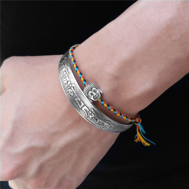 Bracelet bouddhiste 2 pièces avec amulette mantra