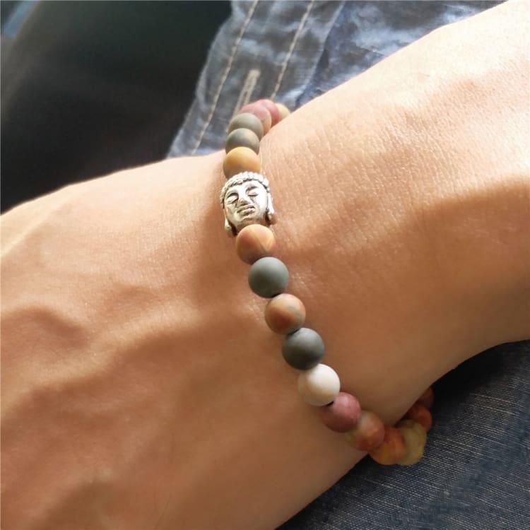 Bracelet bouddhiste tibétain avec perles zen