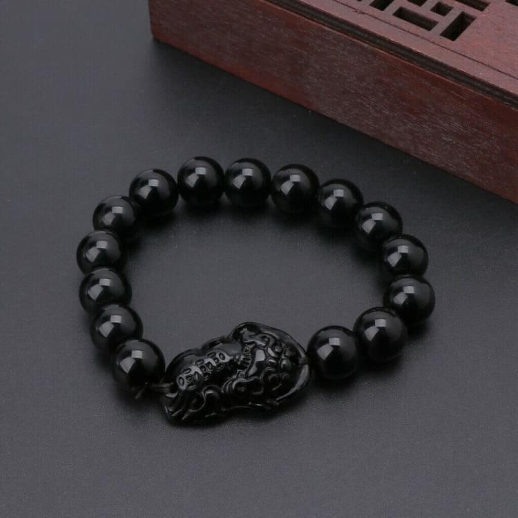 Bracelet de chance - Pi Xiu en Obsidienne