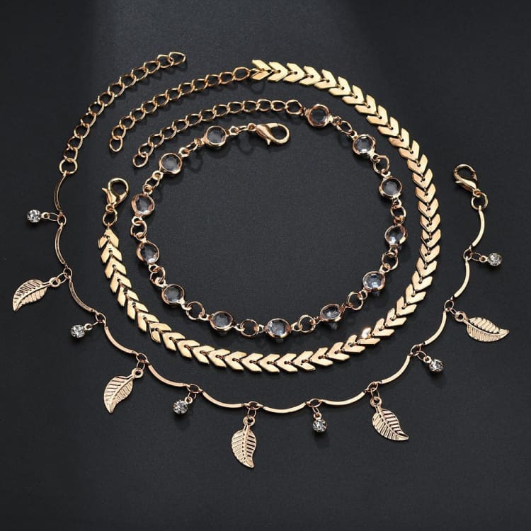 Bracelet de cheville bohème pour femme