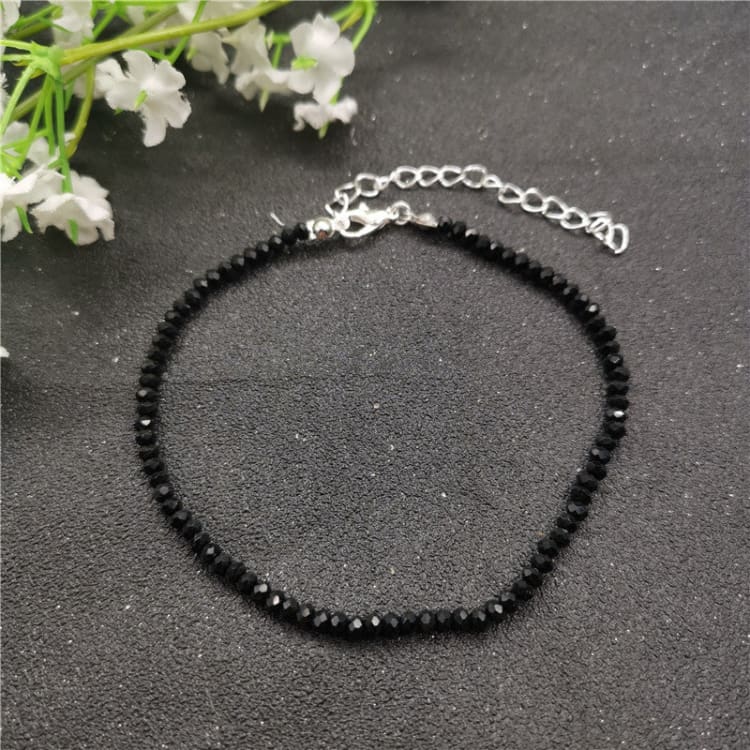 Bracelet de cheville en perles de cristal pour femme