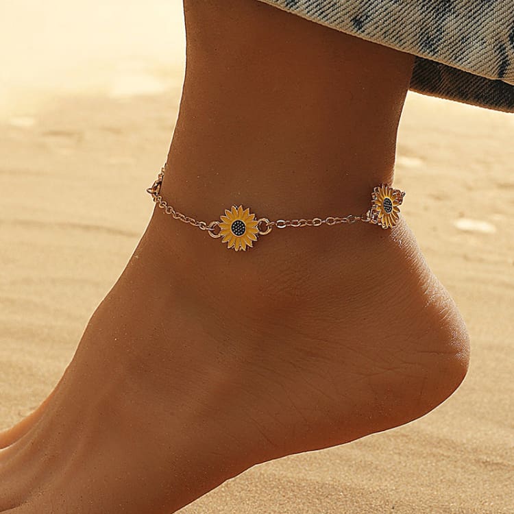 Bracelet de cheville Tournesol