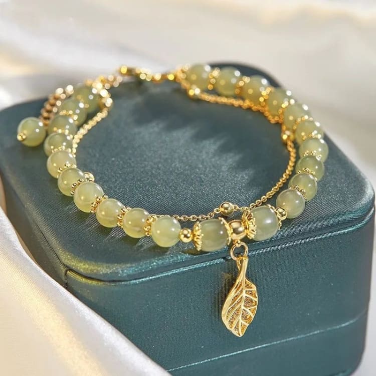 Bracelet en pierres naturelles style Hetian Jade