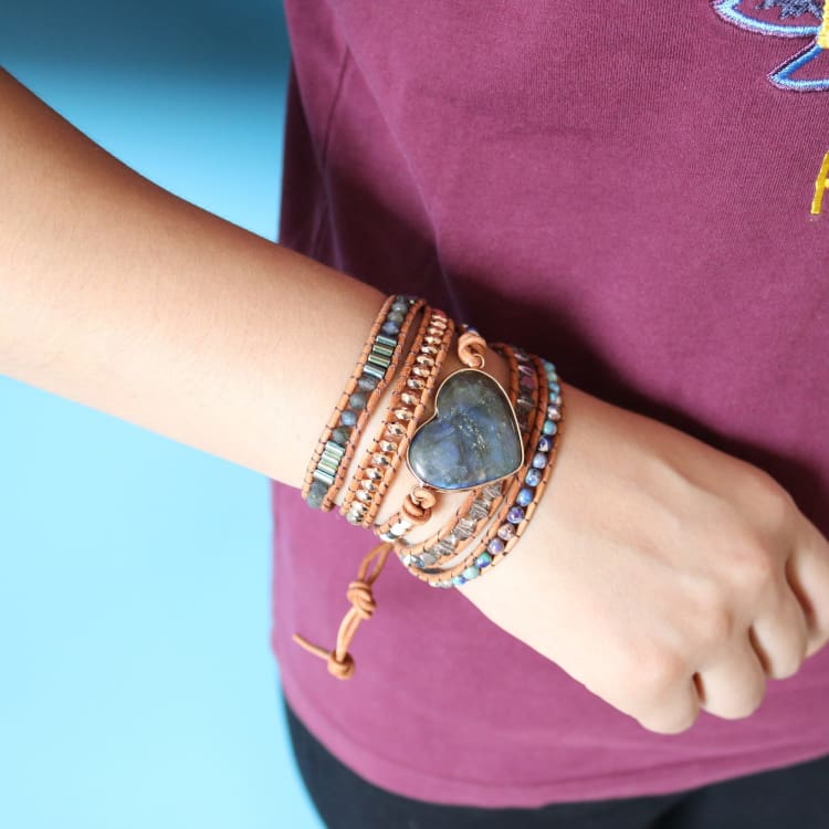 Bracelet  "Coeur de Labradorite"