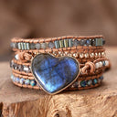 Bracelet  "Coeur de Labradorite" - Eclat de Pierre