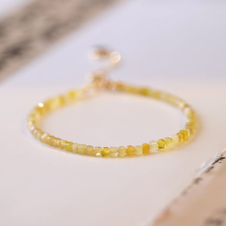 Bracelet fin en Opale jaune