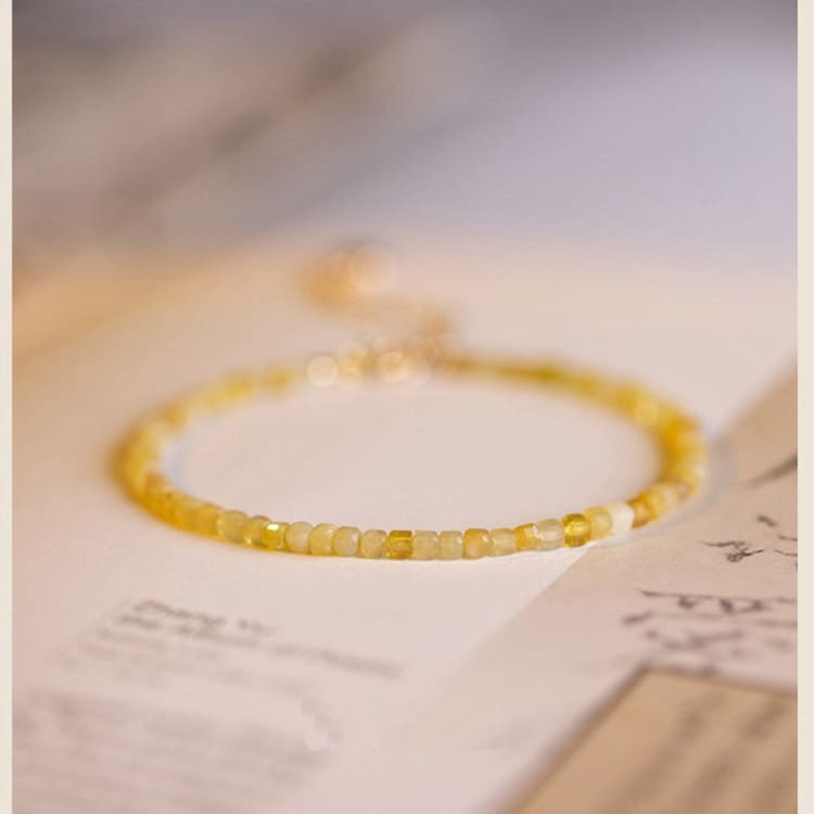 Bracelet fin en Opale jaune