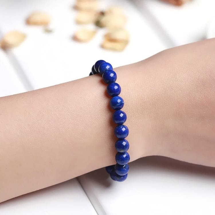 Bracelet "Plume" en Lapis Lazuli