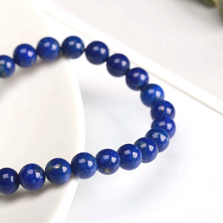 Bracelet "Plume" en Lapis Lazuli