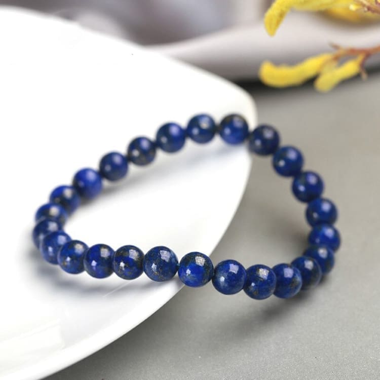 Bracelet "Plume" en Lapis Lazuli