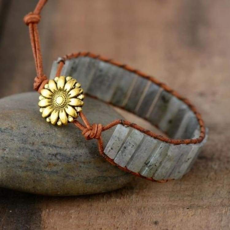 Bracelet tournesol en Labradorite