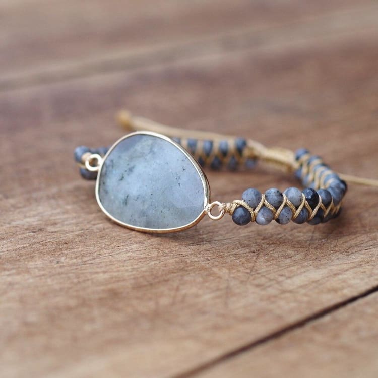 Bracelet tressé en Labradorite