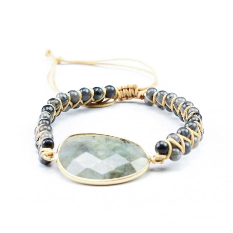 Bracelet tressé en Labradorite