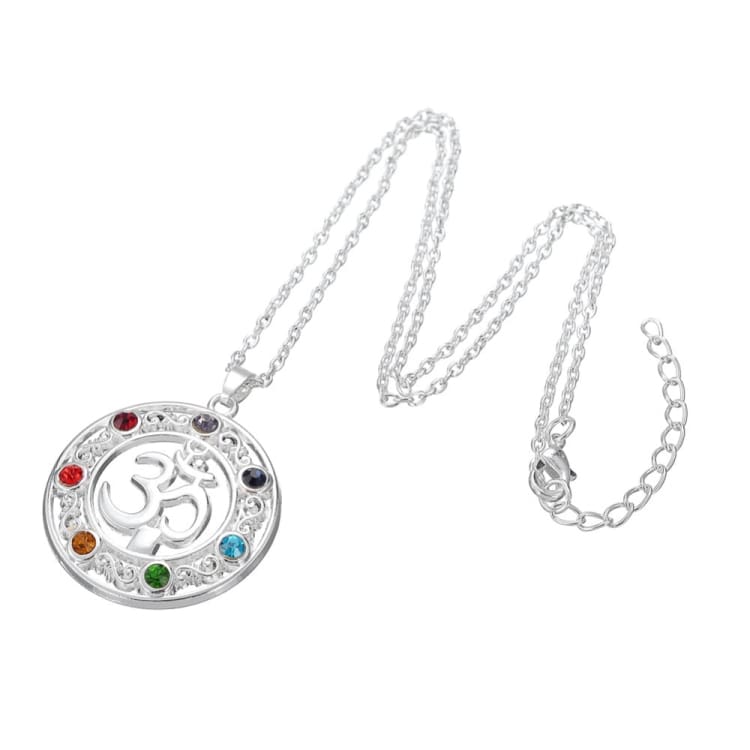 Collier 7 chakras symbole om