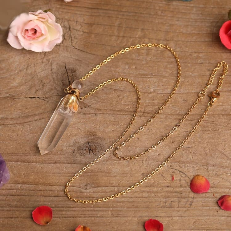 Collier avec diffuseur Cristal de Roche