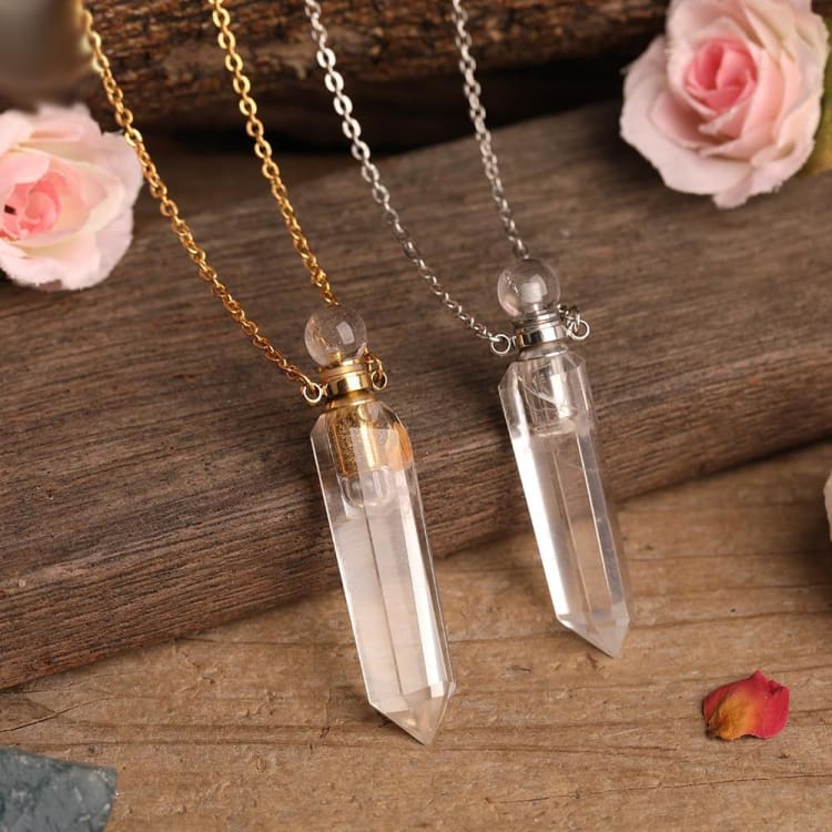 Collier avec diffuseur Cristal de Roche