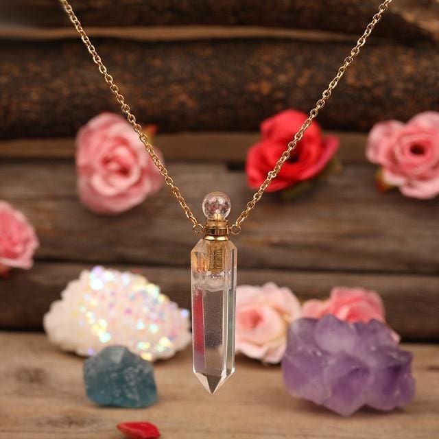 Collier avec diffuseur Cristal de Roche