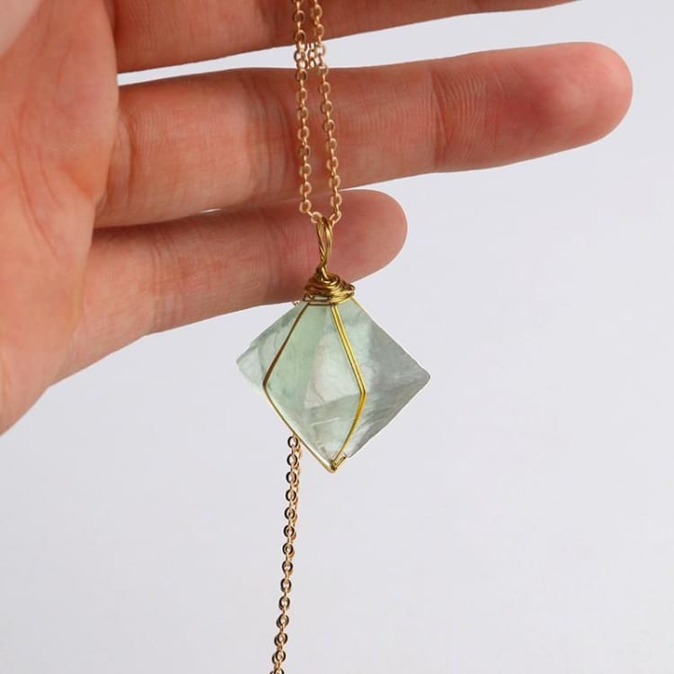 Collier de l'Alignement en Fluorite verte