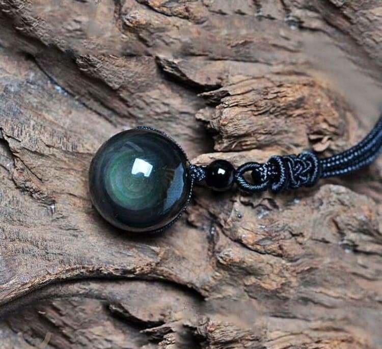 Collier en Obsidienne Œil Céleste