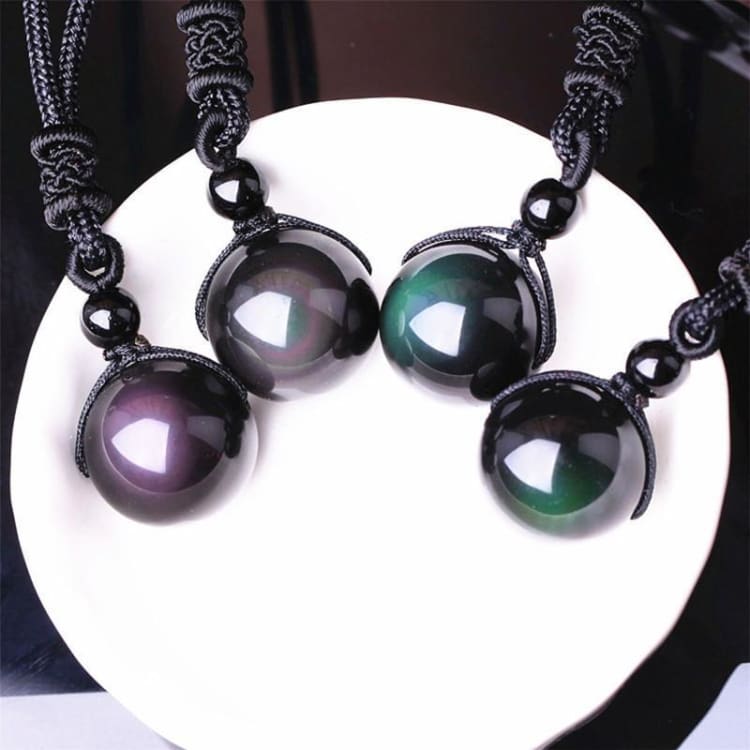 Collier en Obsidienne Œil Céleste