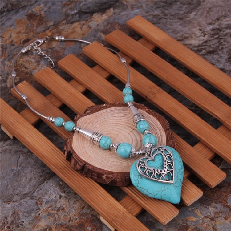 Collier en turquoise - ' L'amour Turquoise '