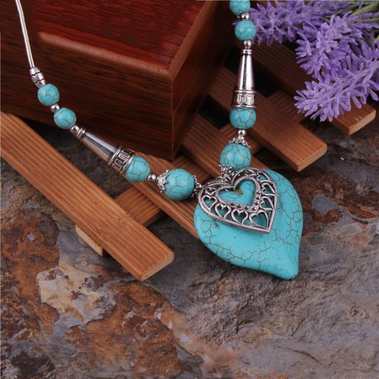 Collier en turquoise - ' L'amour Turquoise '