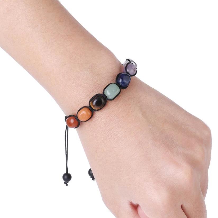 Bracelet à lacets de Guérison et d'Harmonisation des 7 Chakras