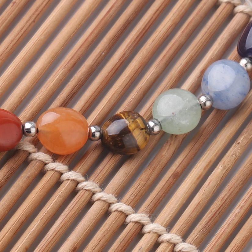 Bracelet de Protection et Harmonie en Œil de tigre et 7 Chakras