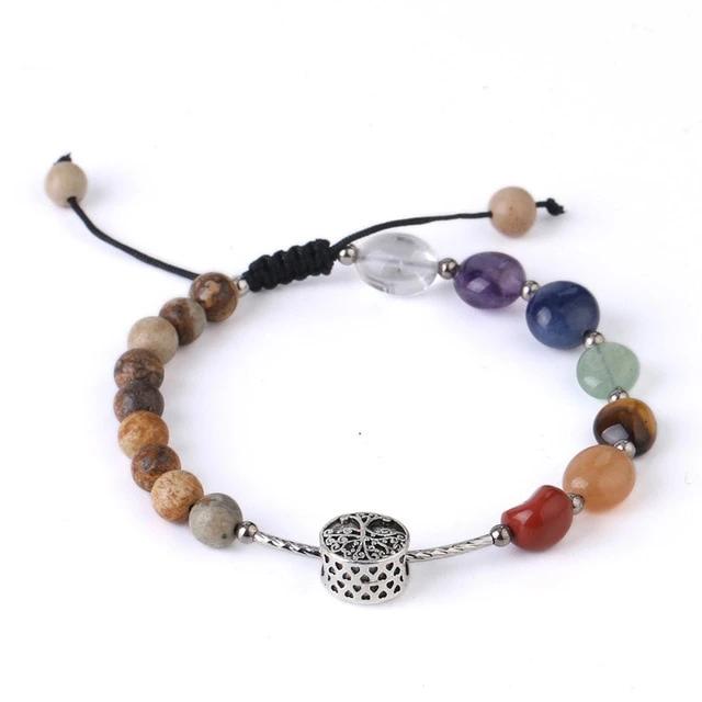 Bracelet d'Ancrage et Harmonie en Jaspe Picture et 7 Chakras